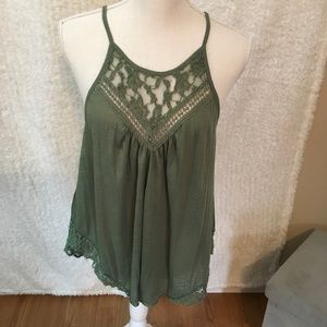 Olive green Almost Famous tank